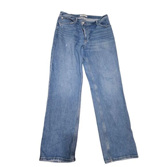 Abercrombie & Fitch 90s Straight Ultra High Rise Crossover Jean Size 32 - Picture 3 of 10